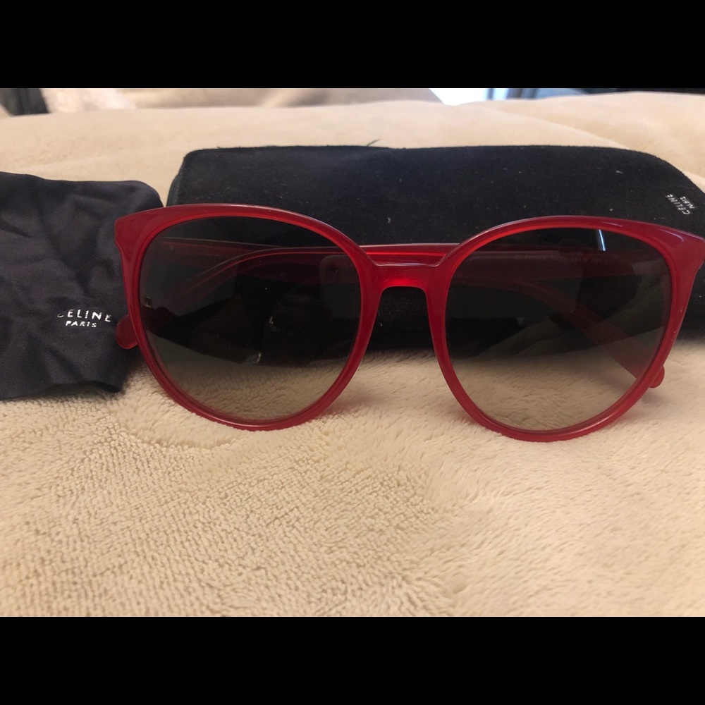 Celine red sunglasses